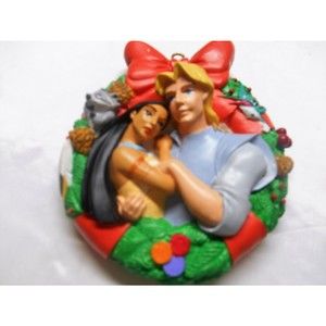 Disney Pocahontas & John Smith, Christmas Wreath Ornament, Rare